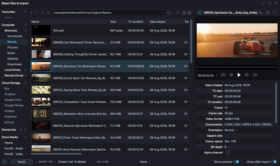 importing-media-import-panel