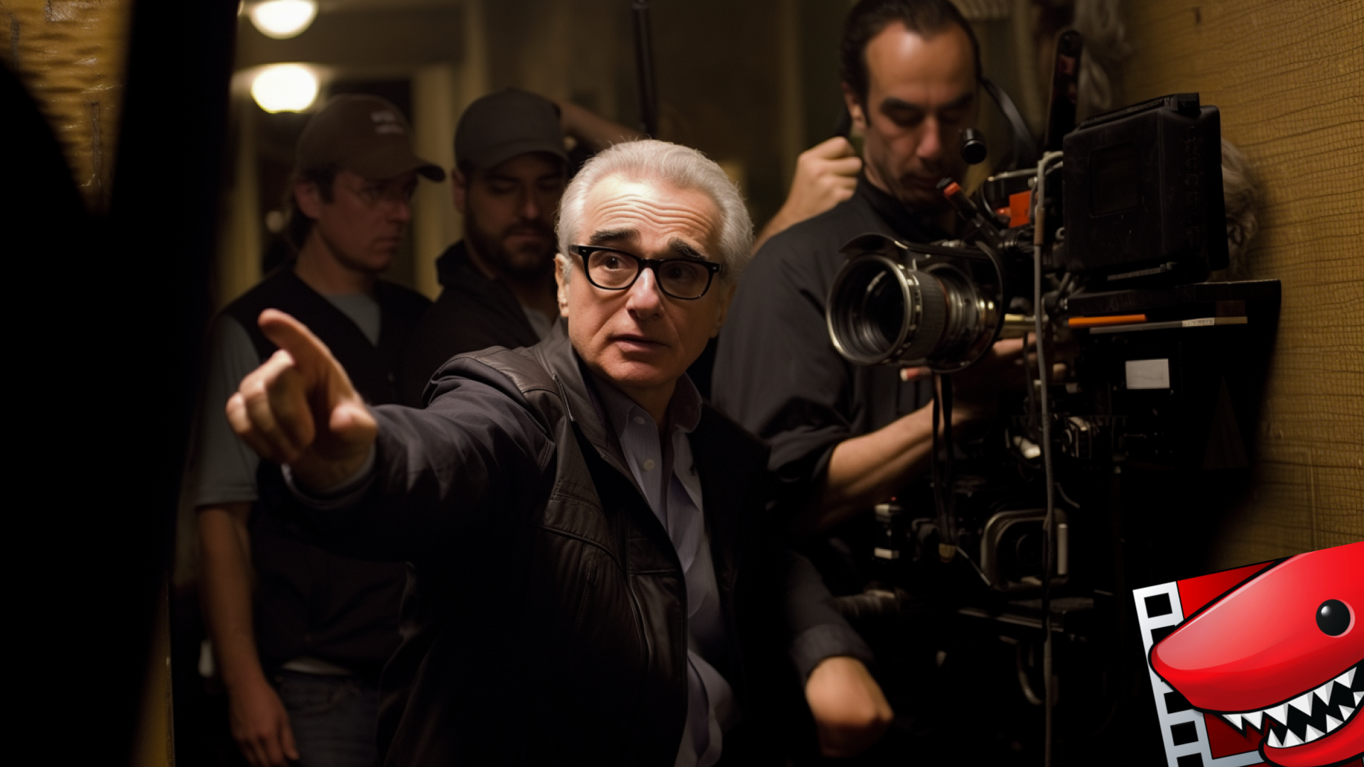 Scorsese on set directing a film
