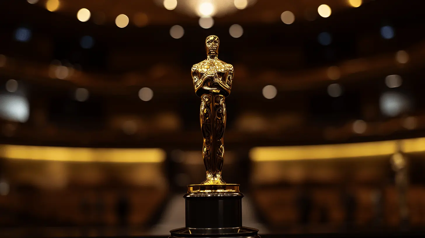 An Oscar Trophy at the 2024 Academy Awards