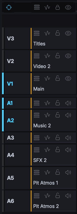 Redesigned timeline track headers with Keyframes, Lock, and Monitor controls.